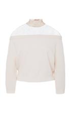 Red Valentino Mock Neck Wool Sweater