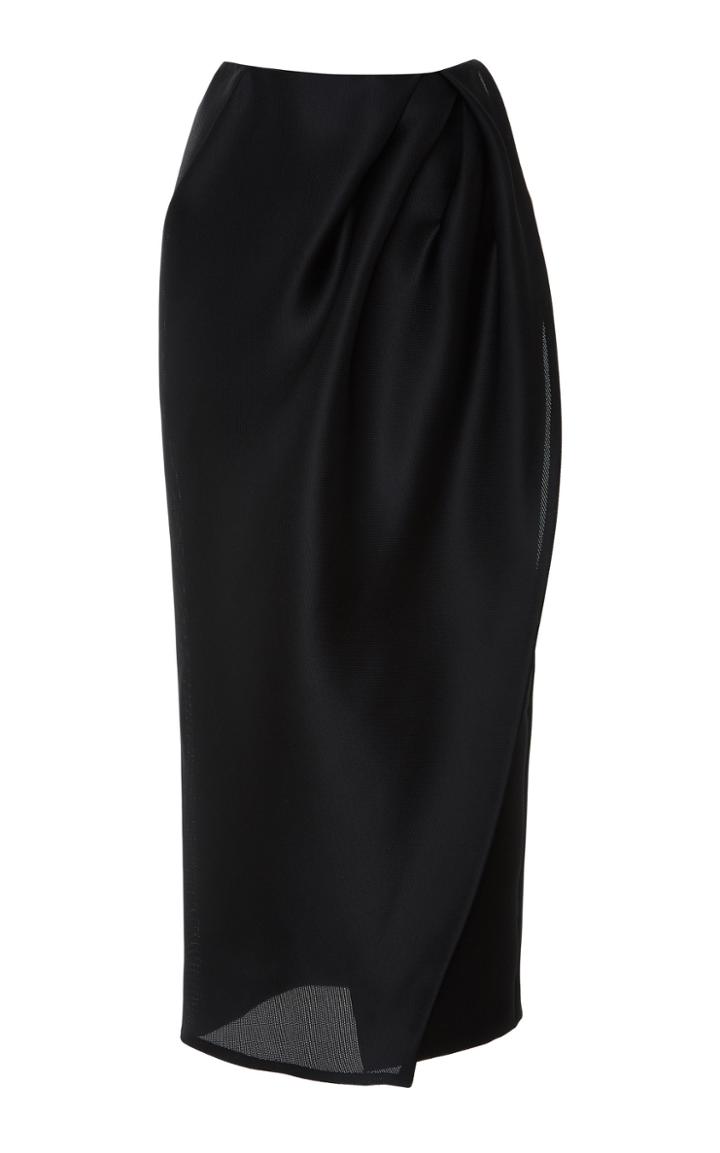 Carolina Herrera Silk Wrap Skirt