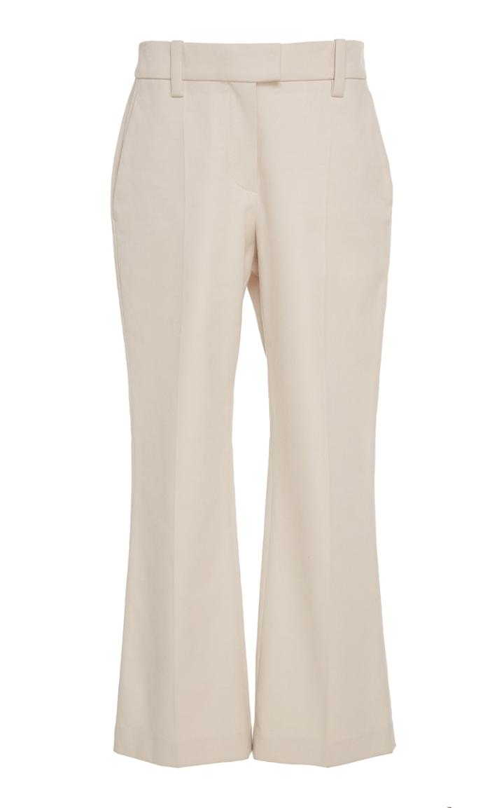 Brunello Cucinelli Cropped Stretch-cotton Flared Pants