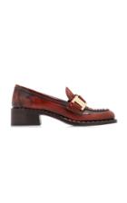 Moda Operandi Prada Leather Chain Loafers Size: 35.5