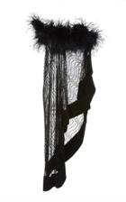 Marei 1998 Gazania Beaded Strapless Dress With Feathers