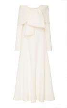 Lela Rose Tie-detailed Wool-blend Dress