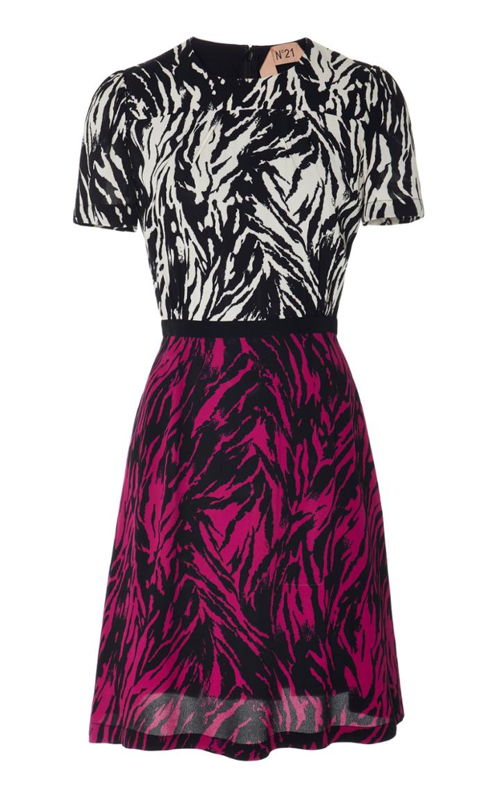 N 21 N&deg;21 Astrid Contrast Crepe Dress