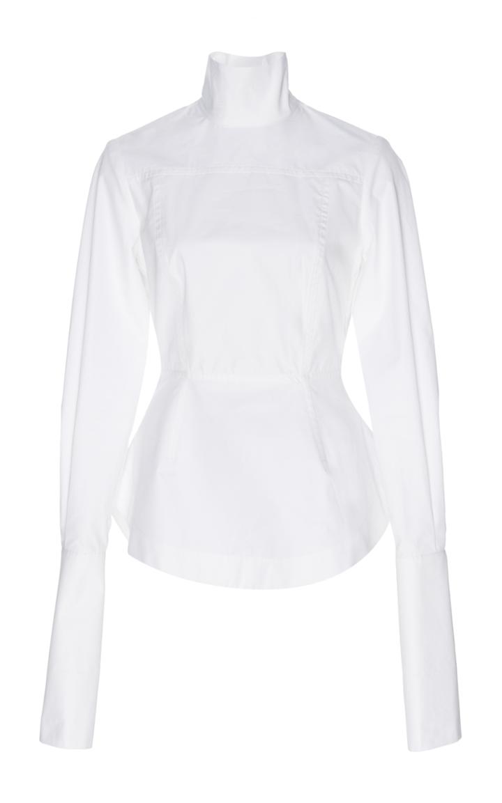 Dice Kayek White Turtle Neck Blouse