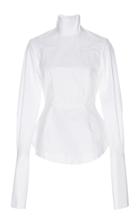 Dice Kayek White Turtle Neck Blouse