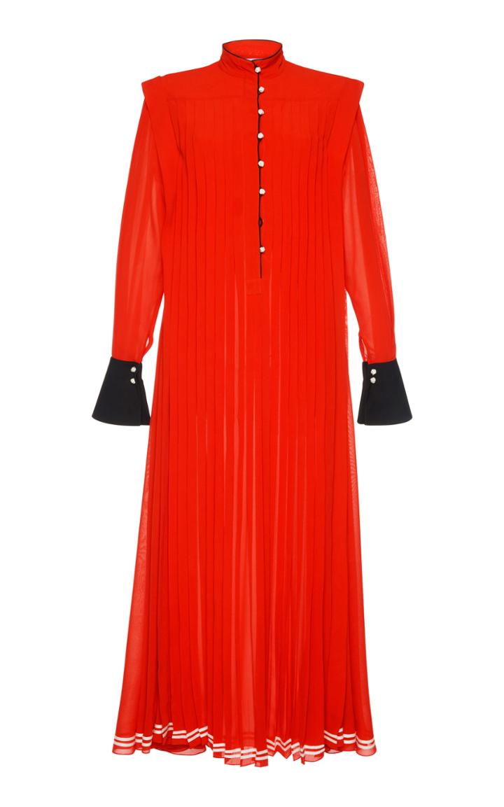 Philosophy Di Lorenzo Serafini Georgette Pleated Dress