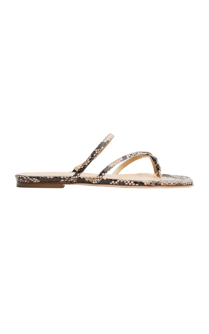 Moda Operandi Aeyde Marina Snake Print Sandals