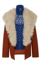 Tory Burch Lancaster Wool Chevron Coat