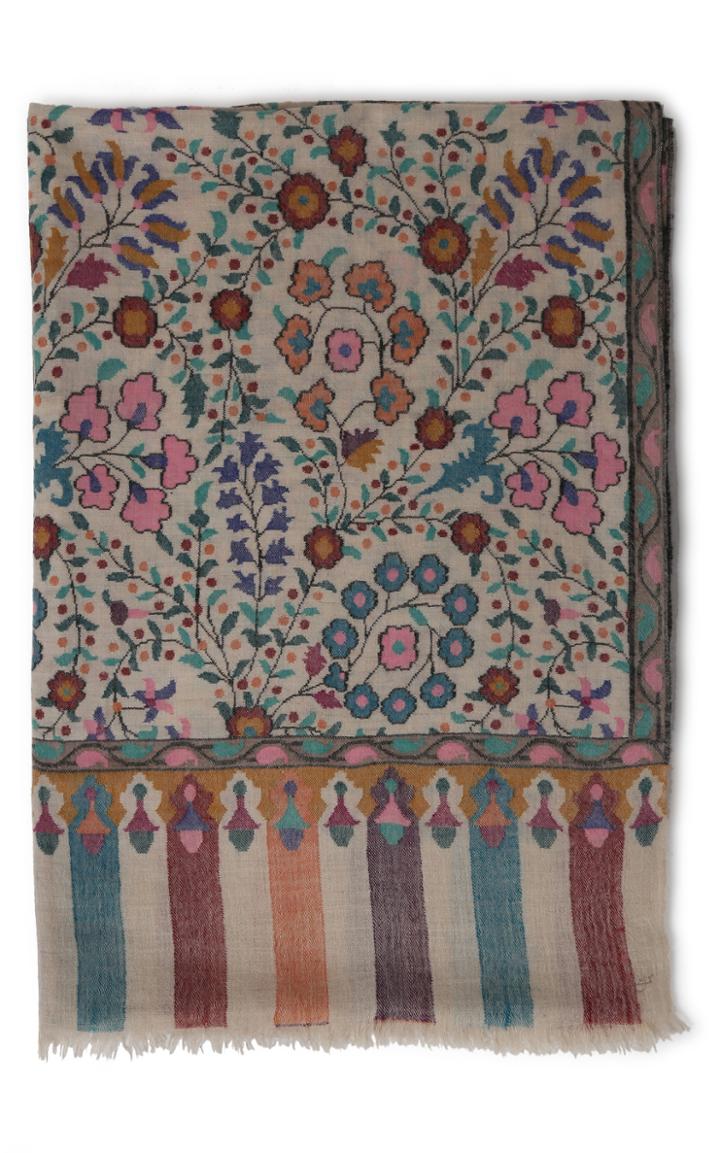 Kashmir Loom Kanikar Pastels Shawl