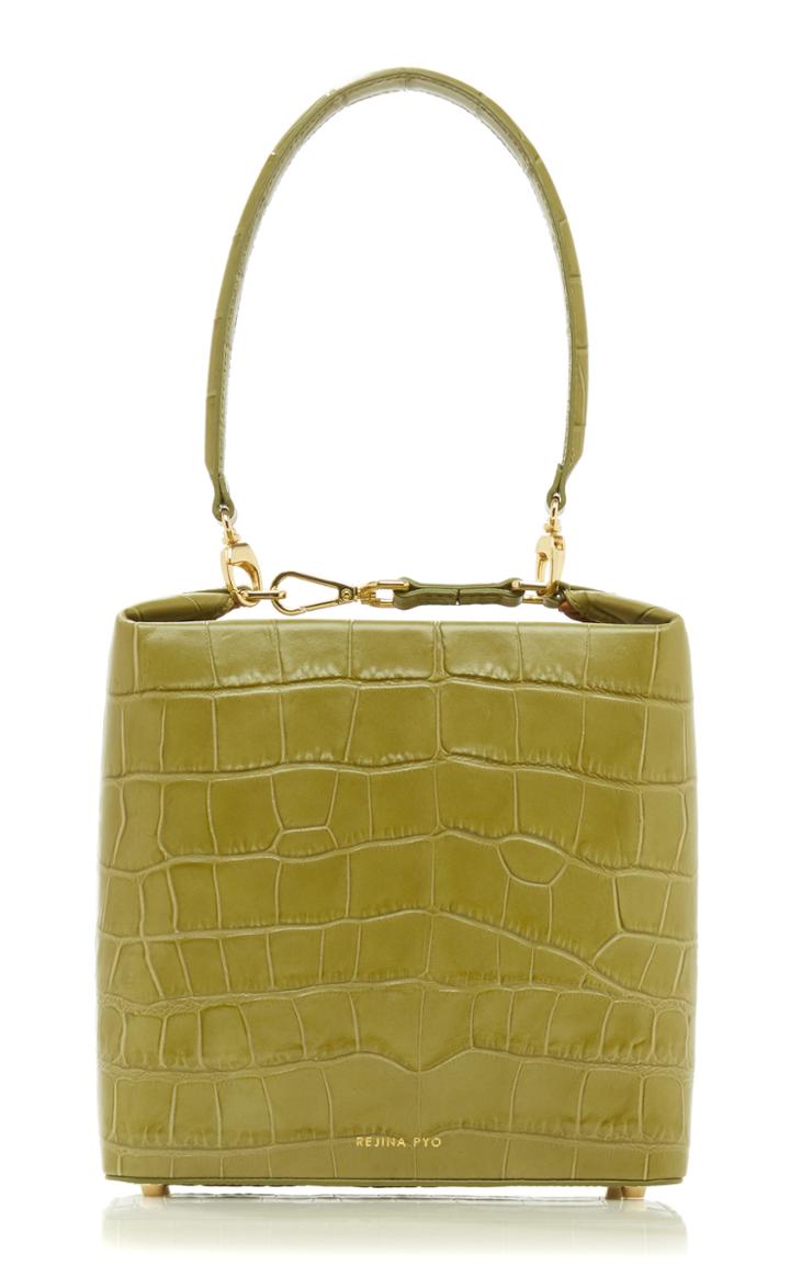 Moda Operandi Rejina Pyo Lucie Croc-effect Leather Top Handle Bag