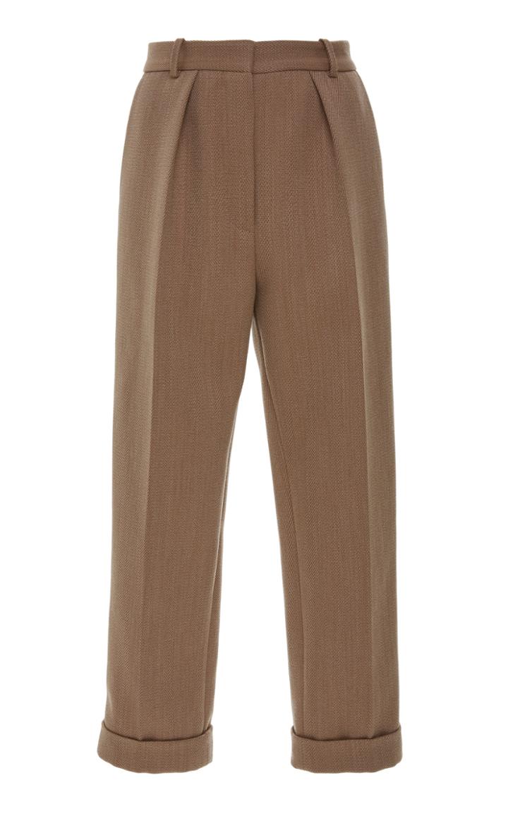 Victoria Beckham High Waisted Pleat Front Trouser