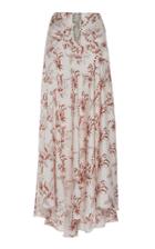 Paco Rabanne Printed And Embellished Satin Maxi Skirt