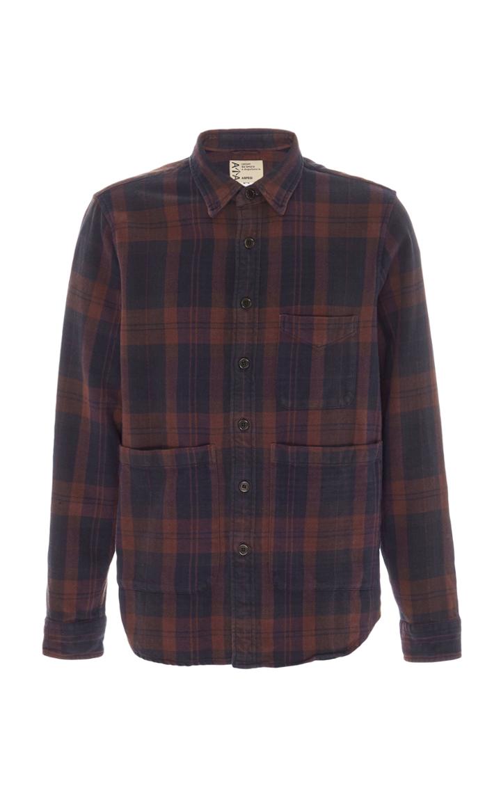 Aspesi Checked Cotton-flannel Shirt