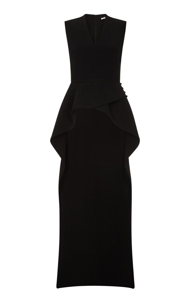 Safiyaa Florence Sleeveless Heavy Crepe Peplum Top