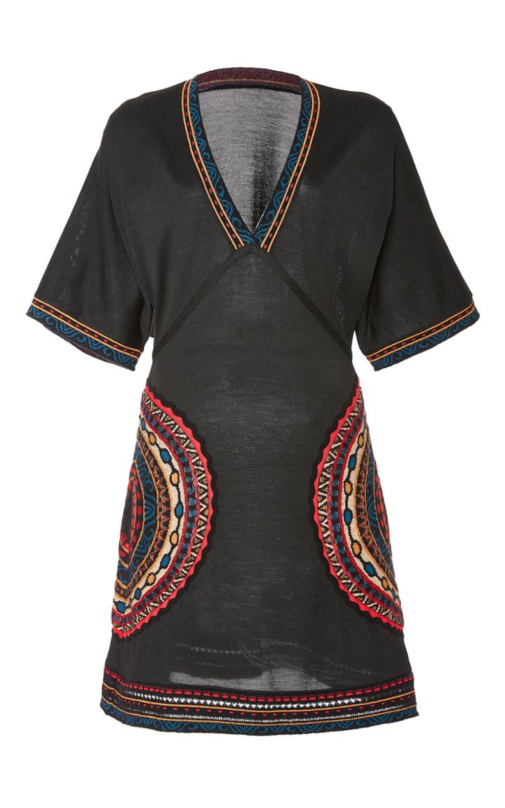 Talitha Massai Intarsia V-neck Dress