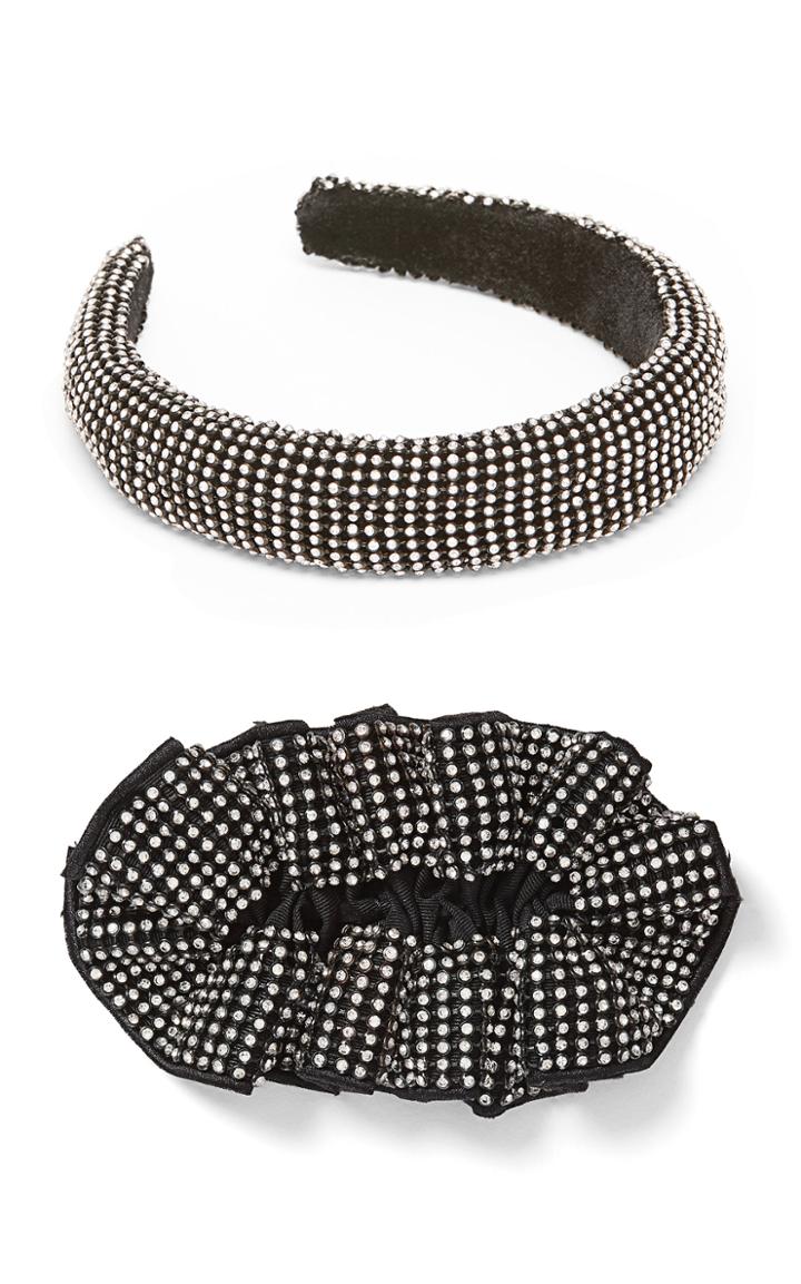 Moda Operandi Loeffler Randall Marina Headband & Luna Hairclip Diamante Set