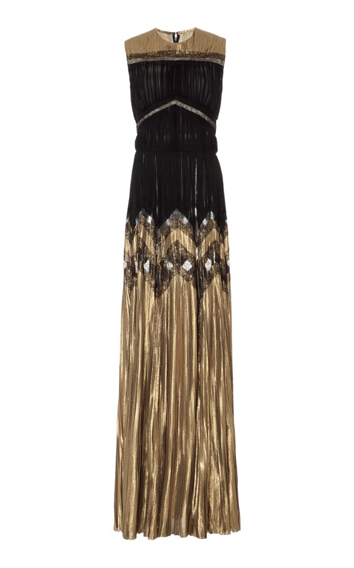 J. Mendel Metallic Georgette Gown