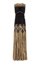 J. Mendel Metallic Georgette Gown