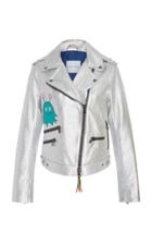 Mira Mikati Hand-painted Metallic Leather Jacket