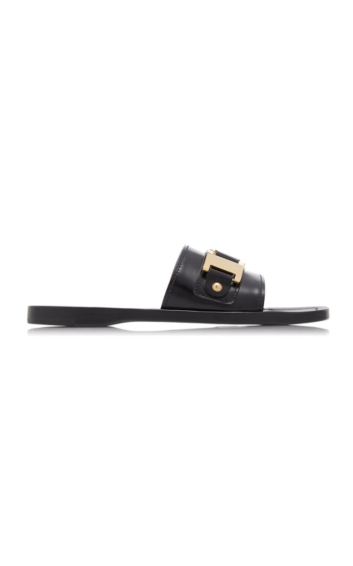 Moda Operandi Prada Chain Embellished Slides Size: 35.5