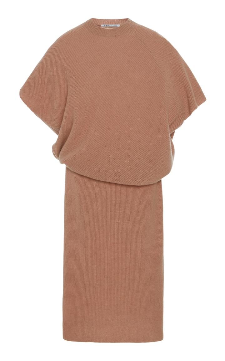 Agnona Ribbed Cashmere Midi Dress