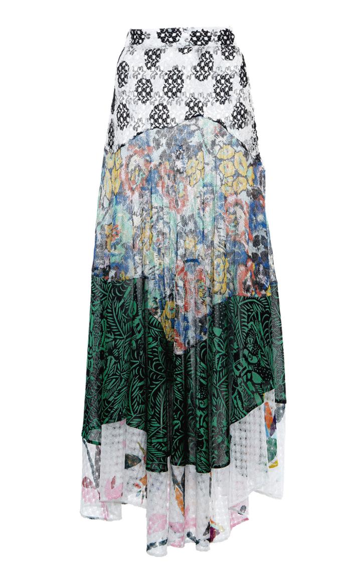Moda Operandi Missoni Printed High-rise Crepe De Chine Skirt Size: 38