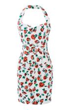 Moschino Strawberry Print Cotton-blend Dress