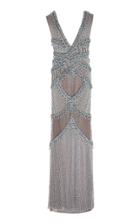 Cucculelli Shaheen Macram Embroidered Tulle Gown