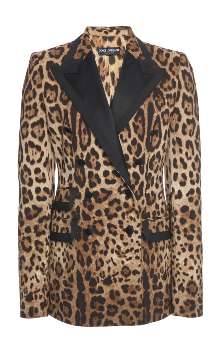 Dolce & Gabbana Printed Wool-blend Blazer