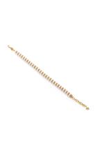 Ofira 18k Yg Yellow Sapphire & White Onyx Halo Bracelet