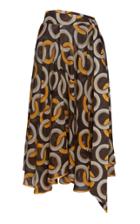 For Restless Sleepers Ofione Printed Cotton Blend Midi Skirt