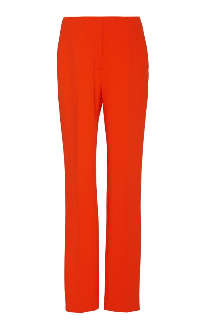 Ralph Lauren Simone Wool Crepe Mid-rise Straight-leg Pants