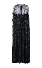 Naeem Khan Feather And Sequin Embroidered Cape