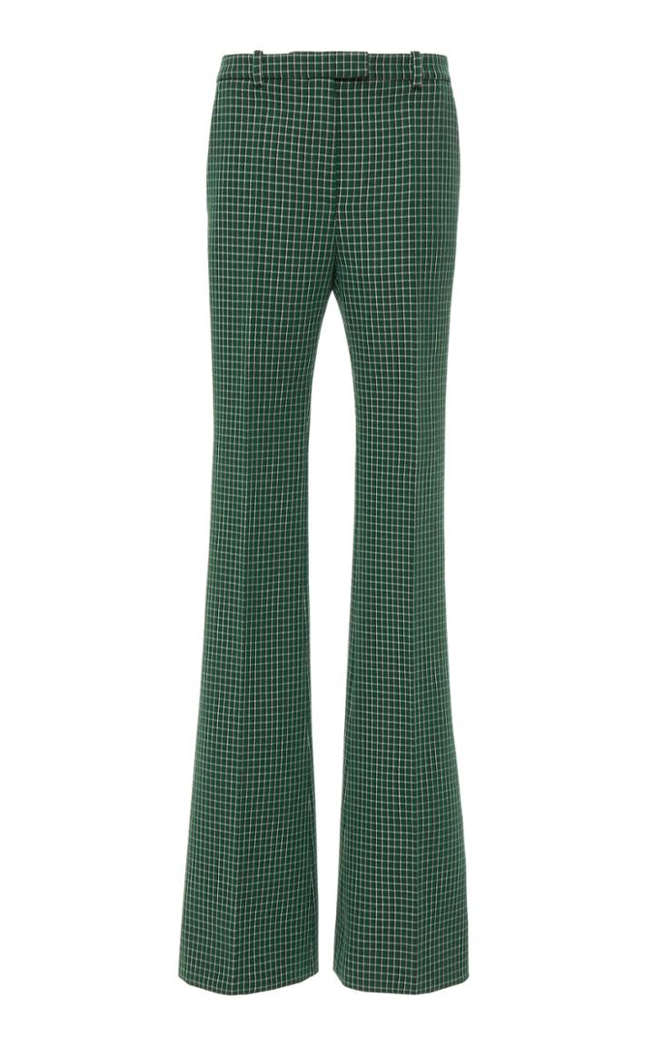 Givenchy Checked Wool-crepe Straight-leg Pants