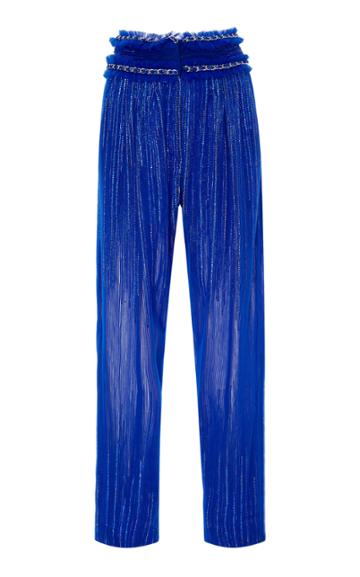 Balmain Pleated Embroidered Pant