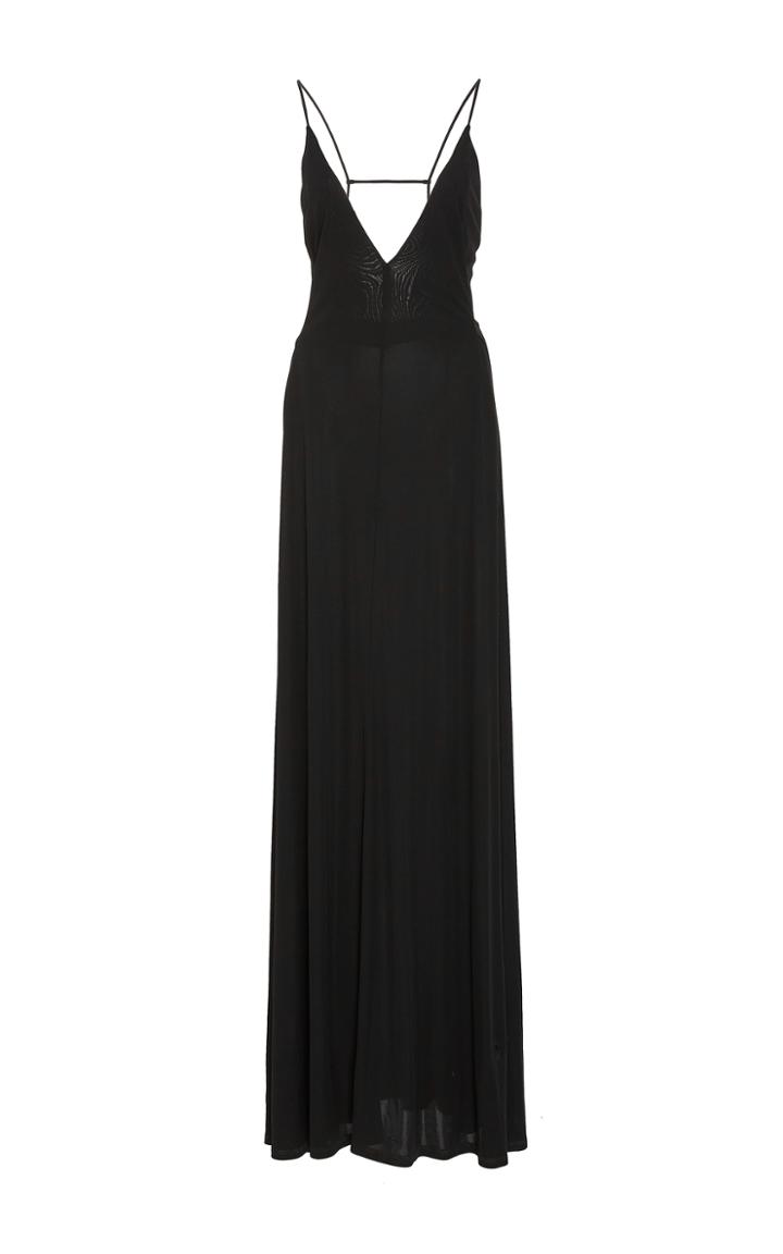 Tomas Maier Sleeveless V-neck Long Dress