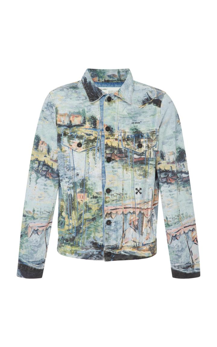 Off-white C/o Virgil Abloh Lake Holiday Printed Denim Jacket