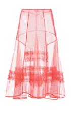 Moda Operandi Molly Goddard Alva Asymmetric Ruffled Tulle Skirt Size: 8
