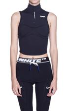 Moda Operandi Off-white C/o Virgil Abloh Active Cropped Open-back Top Size: S/m