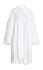 Simone Rocha Oversized Broderie Anglaise-trimmed Cotton-poplin Tunic