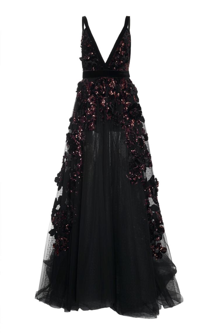 Elie Saab Embellished Long Dress