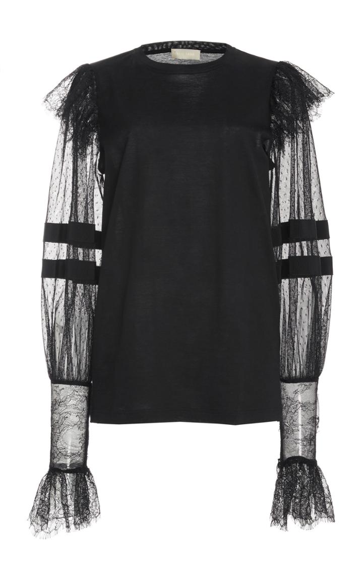 Elie Saab Jersey Lace Top