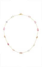 Renee Lewis Antique Spinel Sapphire Pink Sapphire Brown Tourmaline Red Tourmaline Tourmaline Spodumene Pink Tourmaline Stone Chain Necklace