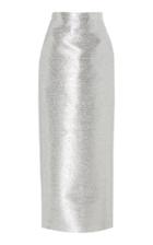 Brandon Maxwell Metallic Tweed Pencil Skirt
