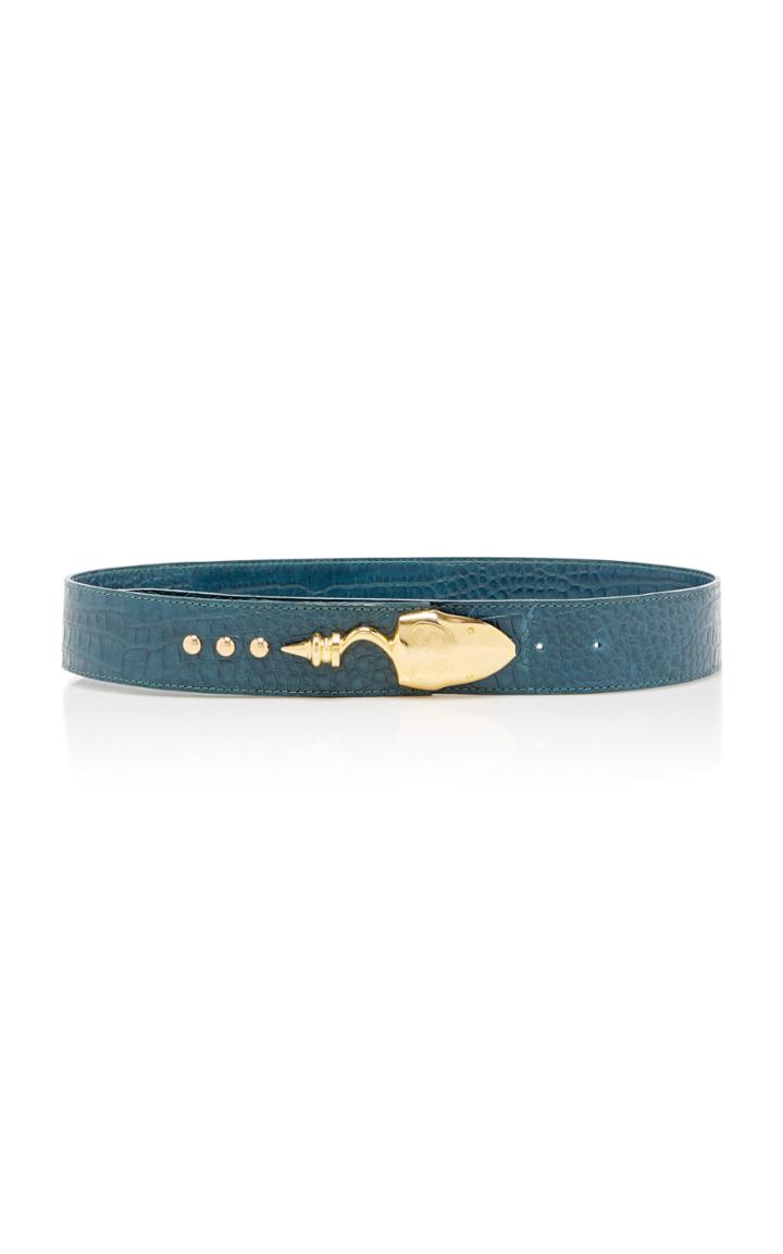 Okhtein Snake Strich Teal Belt