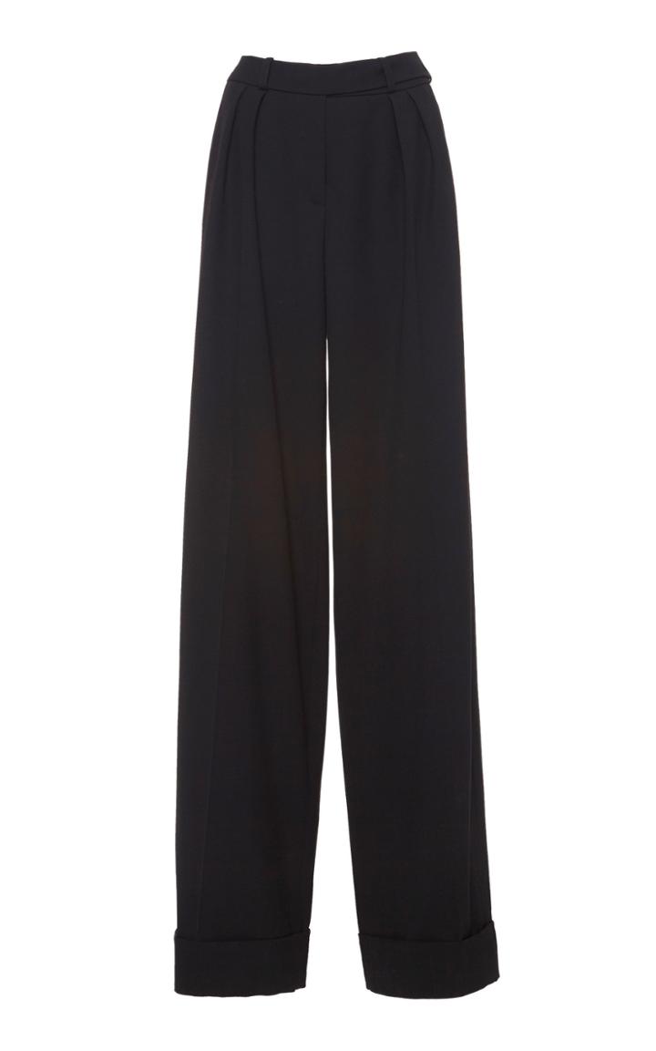 Alexandre Vauthier Wide-leg Wool Gabardine Pants