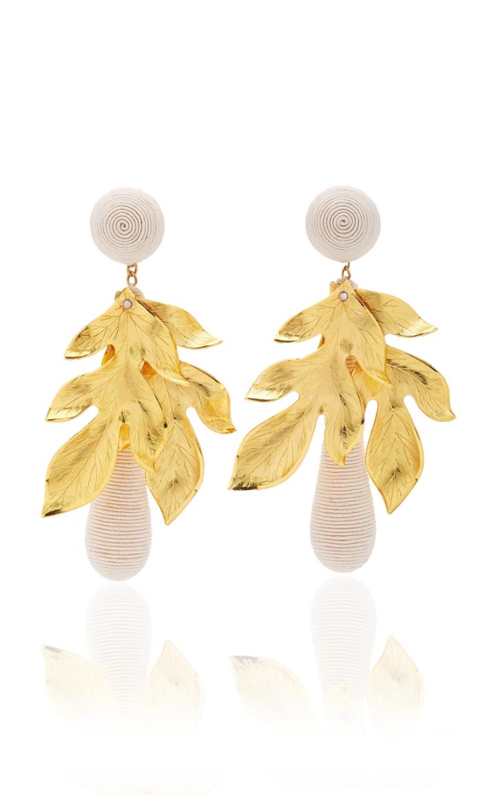Rebecca De Ravenel Violetta White Earrings