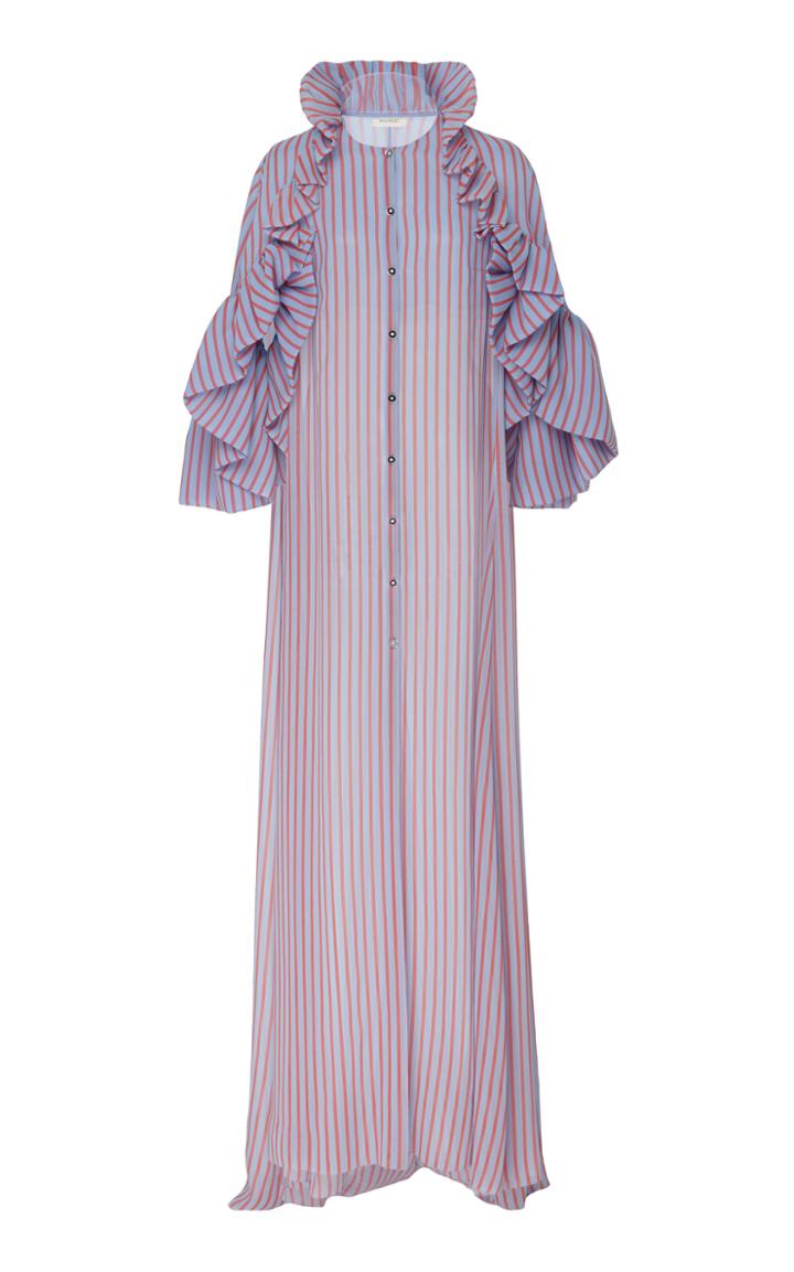 Delpozo Striped Silk Georgette Tunic