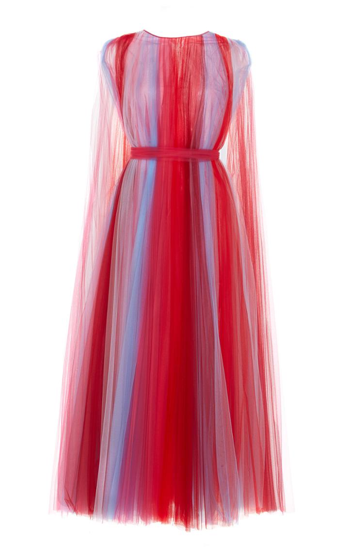 Carolina Herrera Pleated Tulle Gown