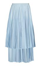 Moda Operandi Lanvin High-low Pliss Duchess Satin Midi Skirt Size: 36